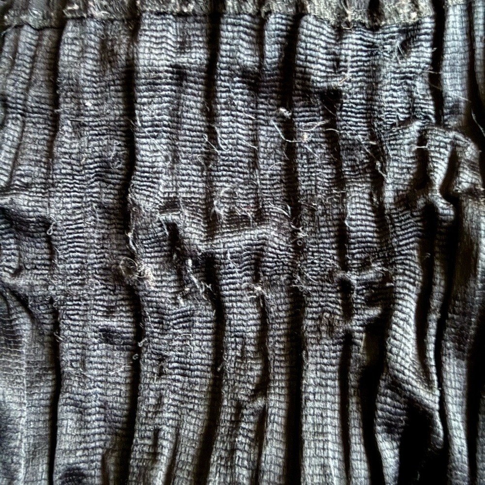 Y2K Babette S.F. Black Bamboo Pleat Column Dress, As-Is - Picture 7 of 8
